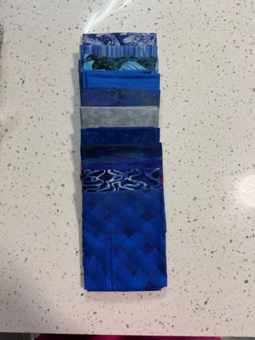 NIP Turquoise and Blue Quilt Pieces